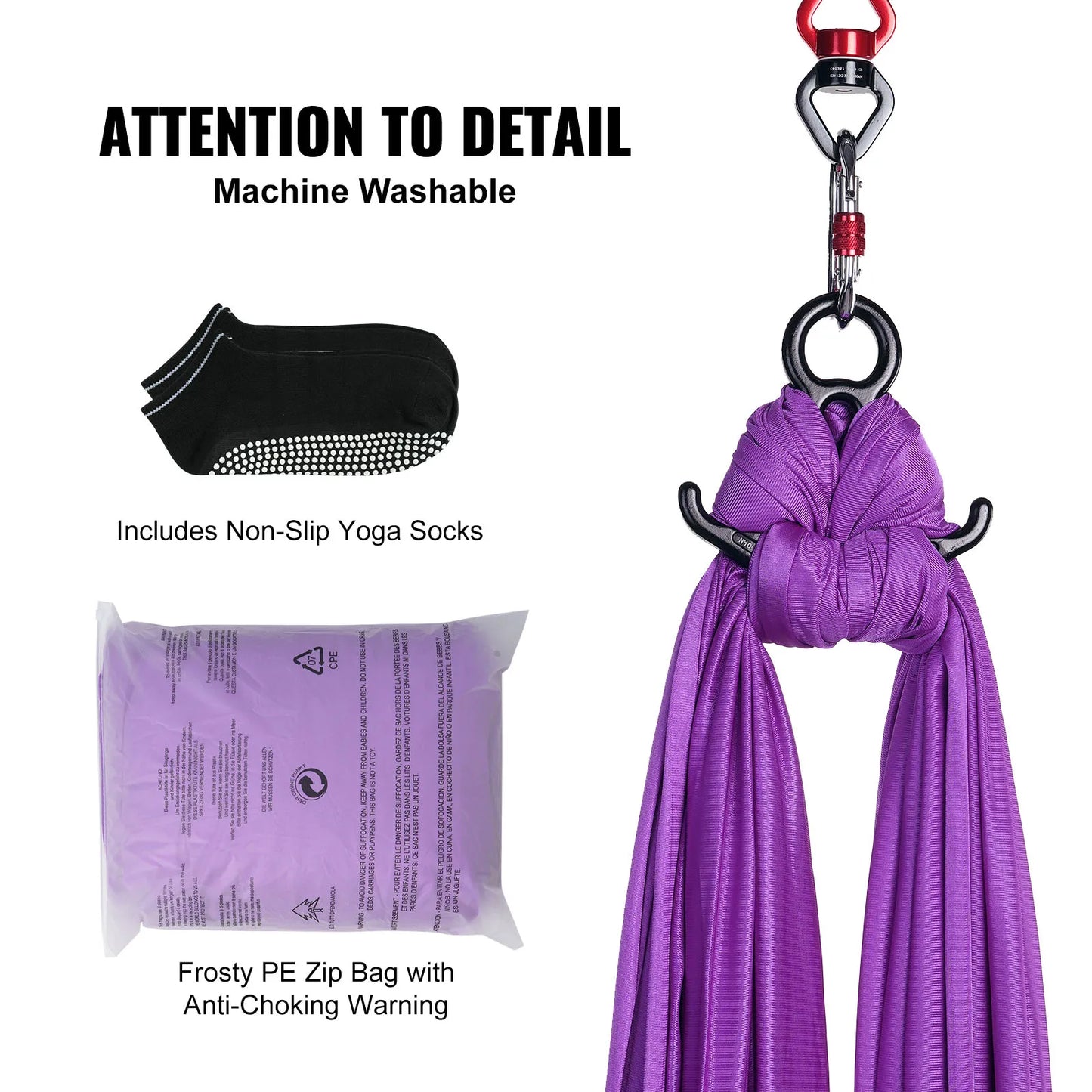 SucceBuy Aerial Yoga Hammock And Swing Starter Kit For Home