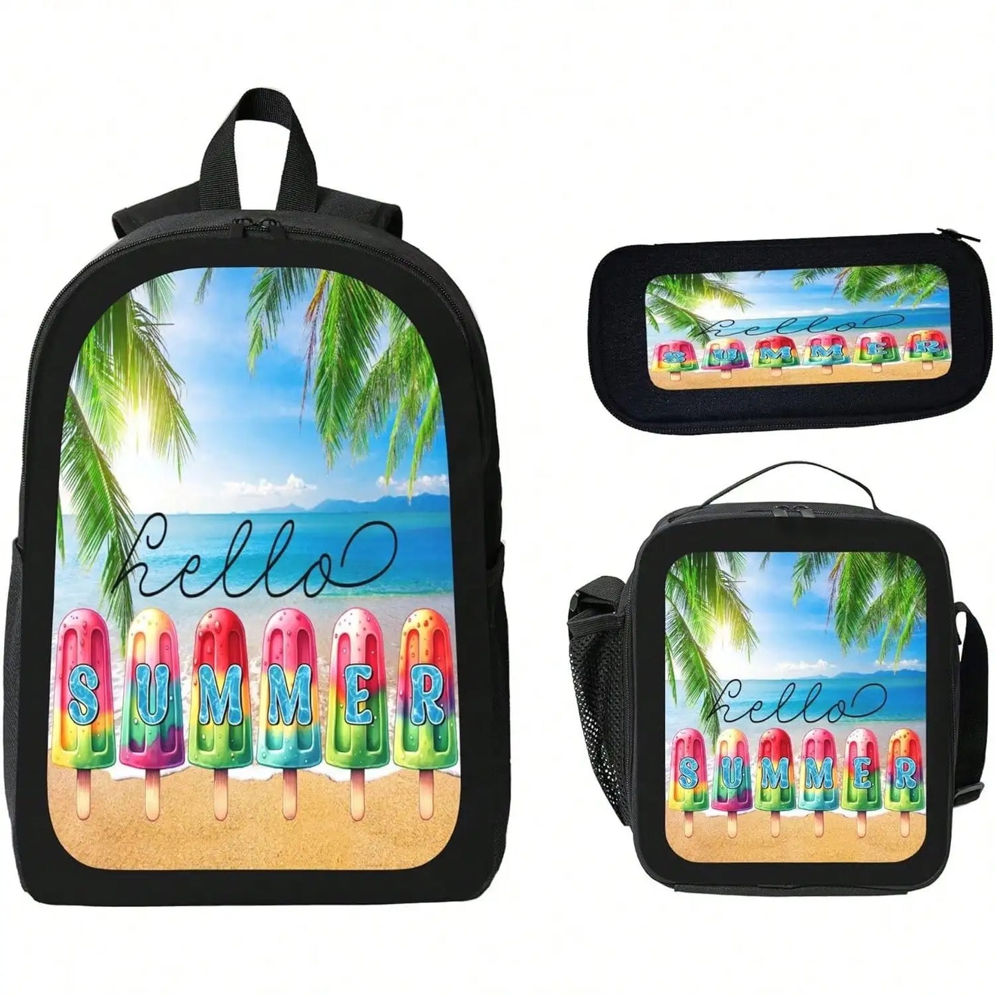 Unisex Vintage Modern Radio Backpack With Lunch Bag