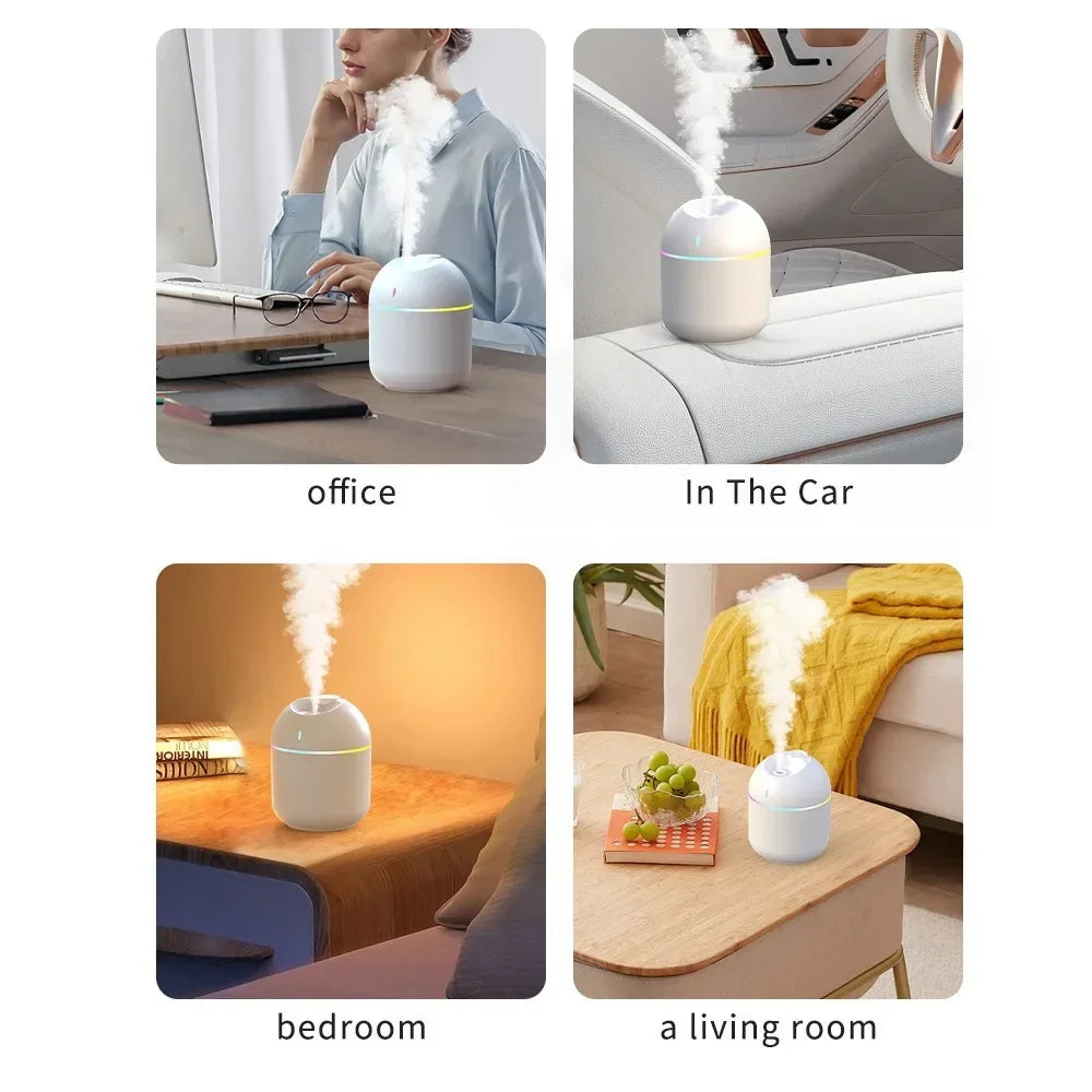 Air Humidifier With LED Night Light And Aroma Diffuser