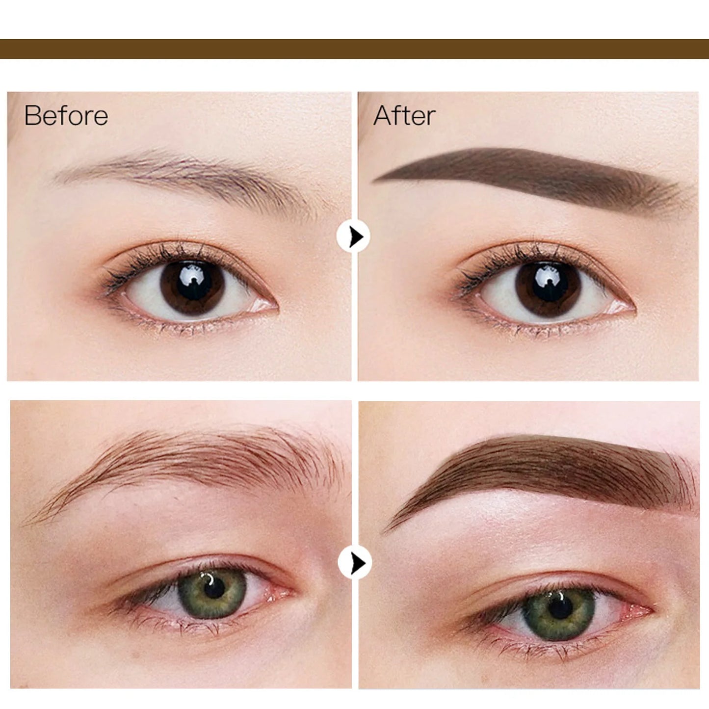 Ouhoe Eyebrow Stamp Kit Powder Waterproof Long Lasting