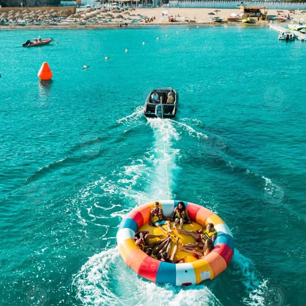 Inflatable Water Spinning UFO Towable Tube For Pools And Lakes Heavy Duty