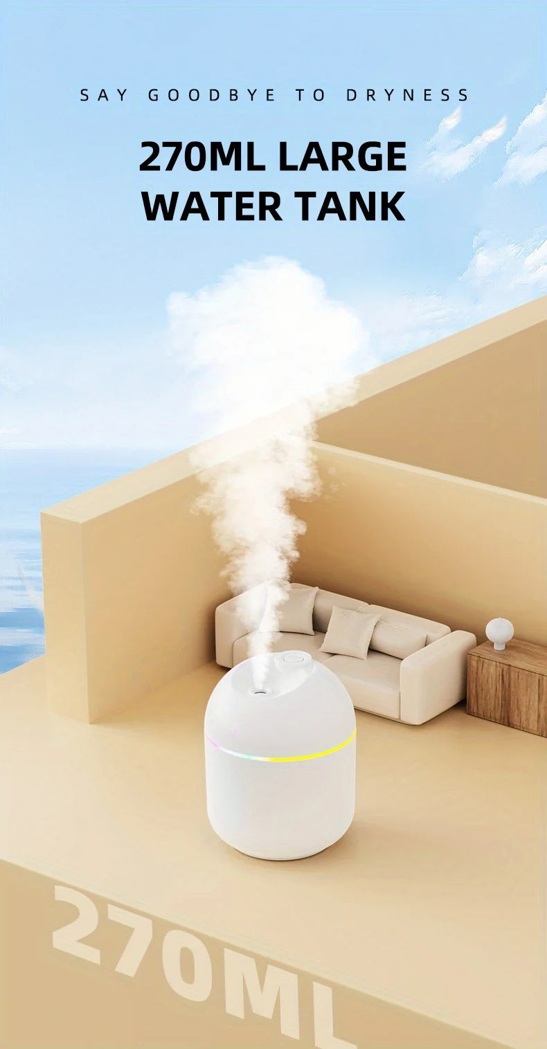 Air Humidifier With LED Night Light And Aroma Diffuser