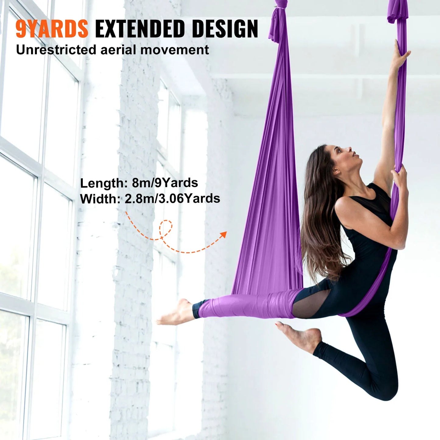 SucceBuy Aerial Yoga Hammock And Swing Starter Kit For Home