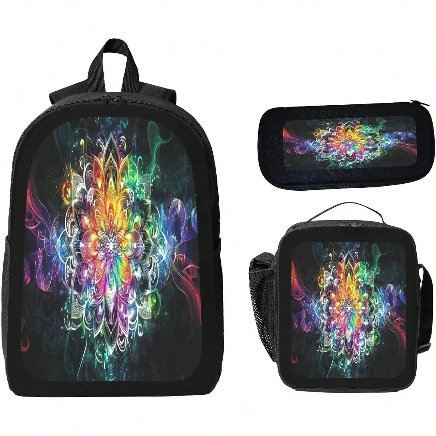 Unisex Vintage Modern Radio Backpack With Lunch Bag