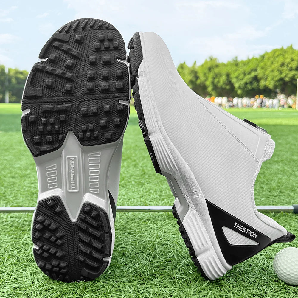 Men Golf Shoes Professional Performance Outdoor Footwear With Rubber Outsole