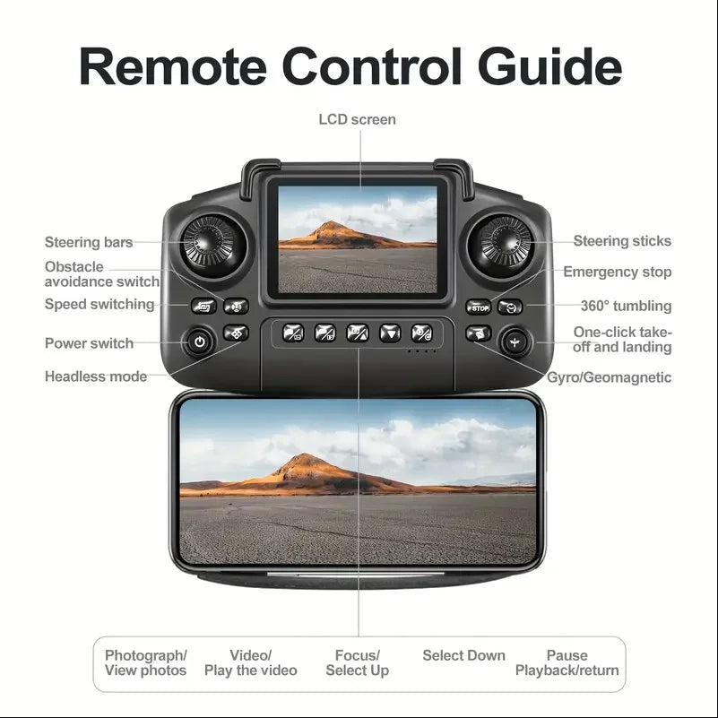 E88 Drone With Dual Camera Screen Control One Key Takeoff