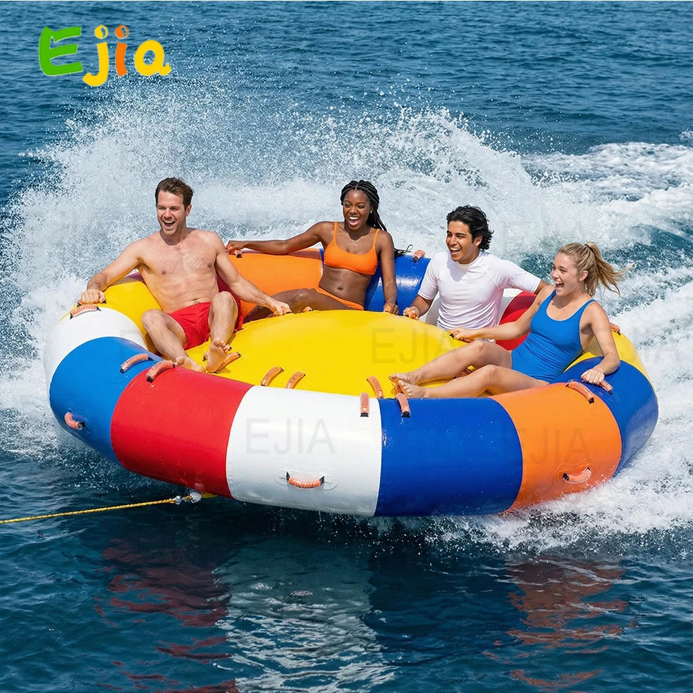 Inflatable Water Spinning UFO Towable Tube For Pools And Lakes Heavy Duty