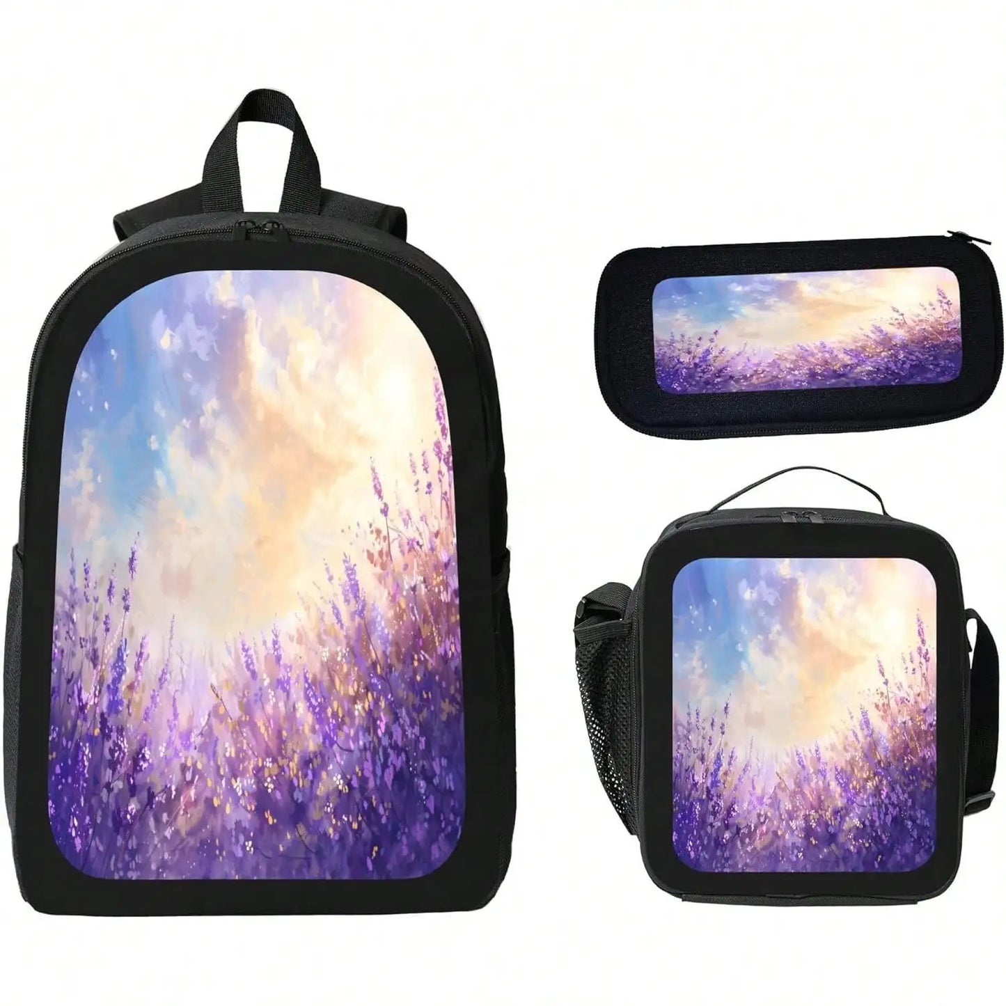 Unisex Vintage Modern Radio Backpack With Lunch Bag