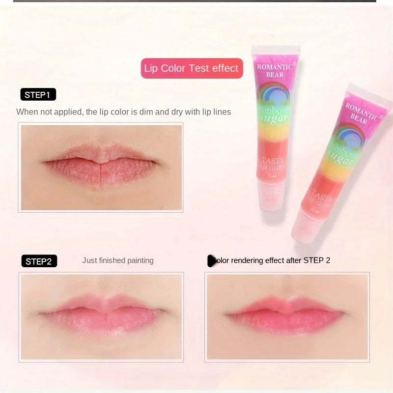 Lip Gloss Set With Pearlescent Shine 15 Piece Glitter