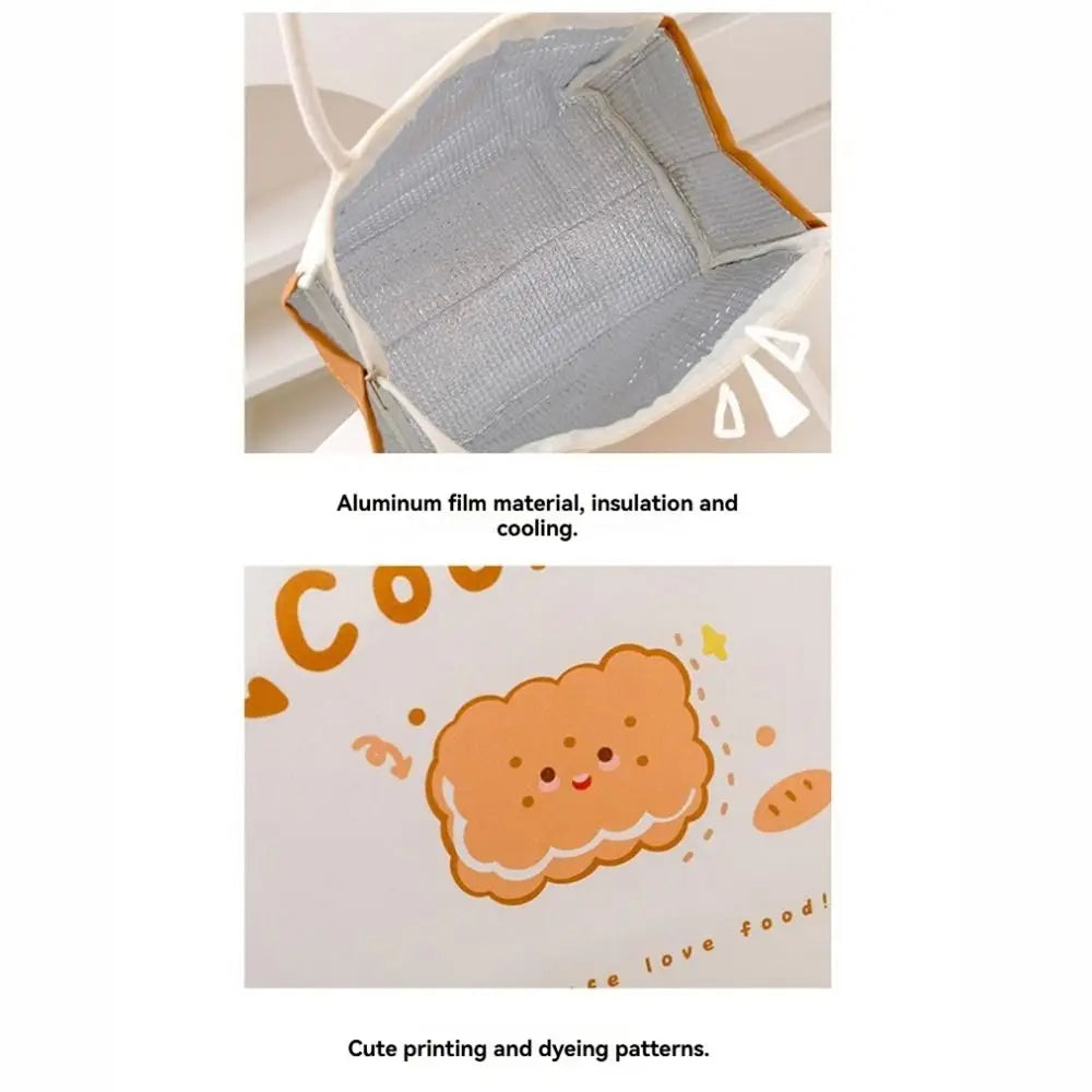 Cute Thermal Lunch Bag For Women And Kids Oxford Cloth