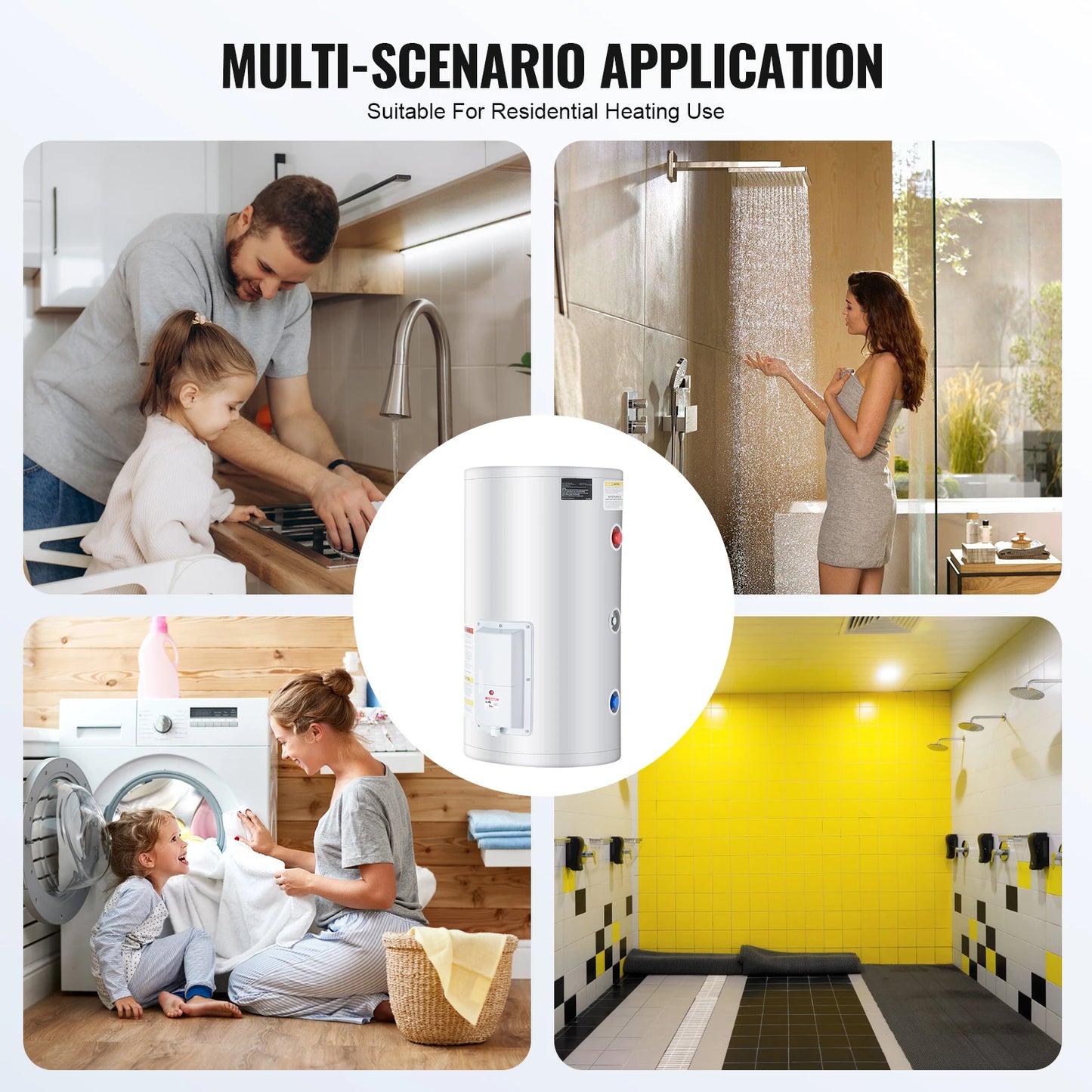 SucceBuy 75L Electric Water Heater Tankless Instant Hot Water Heater