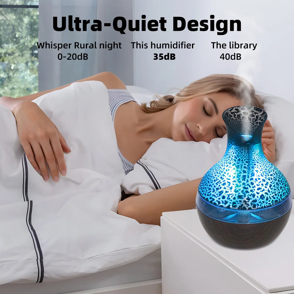 USB Ultrasonic Humidifier Essential Oil Diffuser With LED For Tabletop
