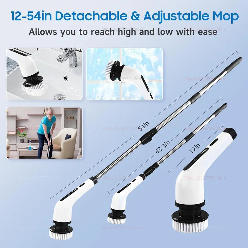 Electric Spin Scrubber 9 In 1 Cordless Cleaning Brush