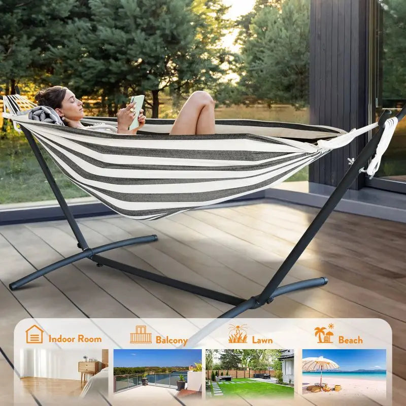 Gyroor Adjustable Stand Hammock Supports 600 Lb Capacity