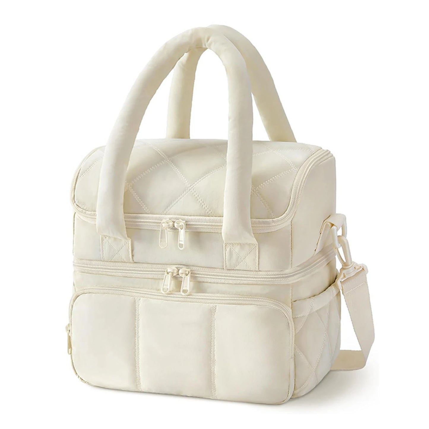 Insulated Two-Tier Lunch Bag With Large Capacity For Work Or Travel