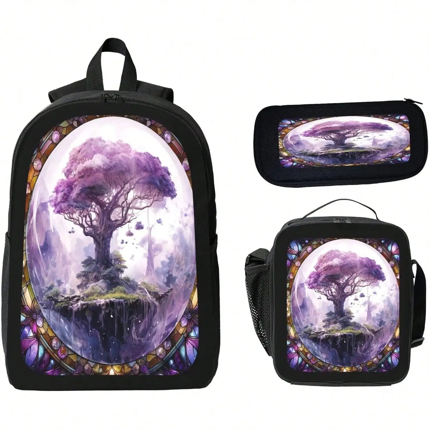 Unisex Vintage Modern Radio Backpack With Lunch Bag