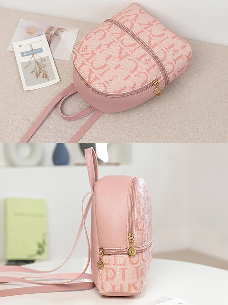 PU Leather Mini Backpack Retro Crossbody Bag For Unisex Casual