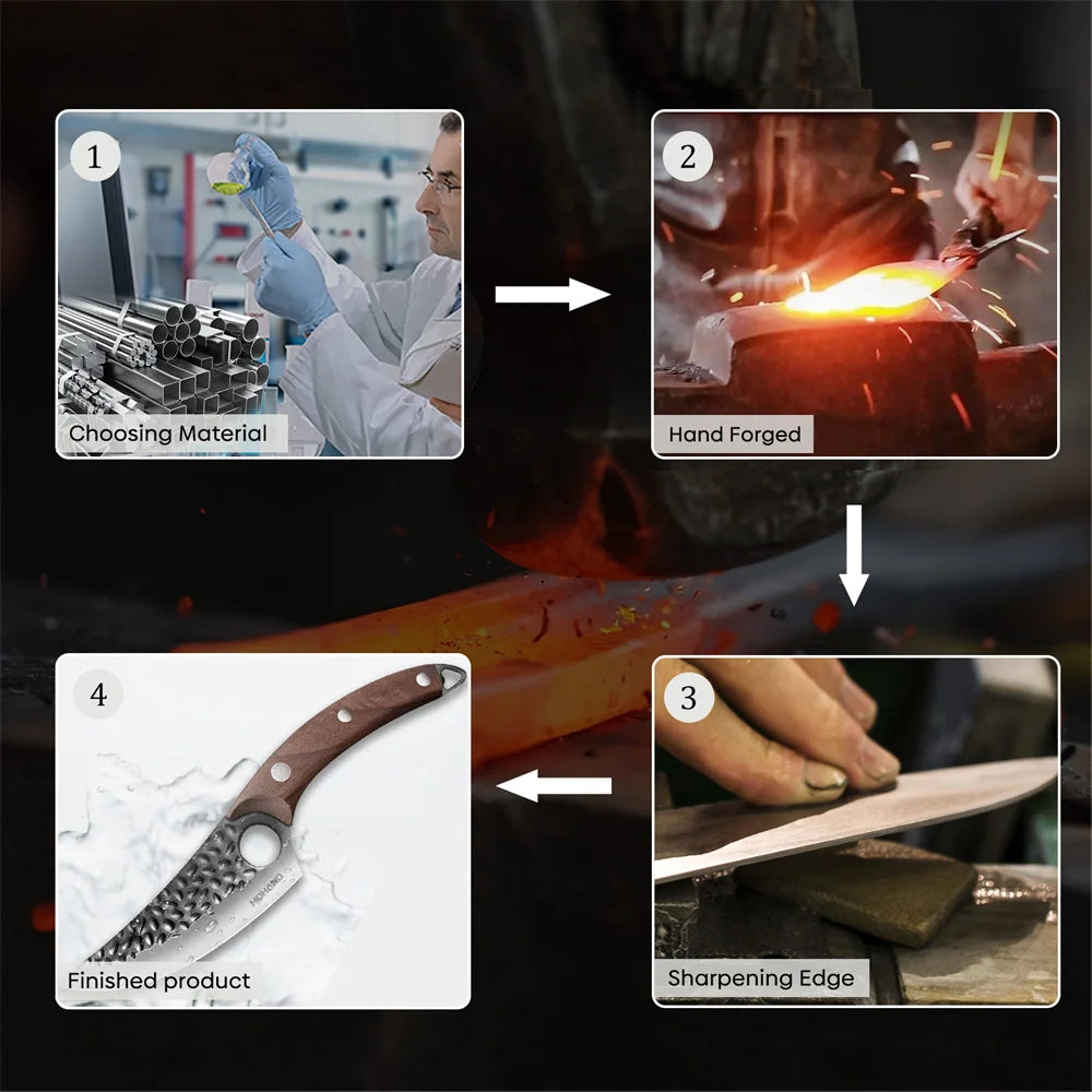 ZENG Boning Knife Stainless Steel Hand Forged for Precision Cutting