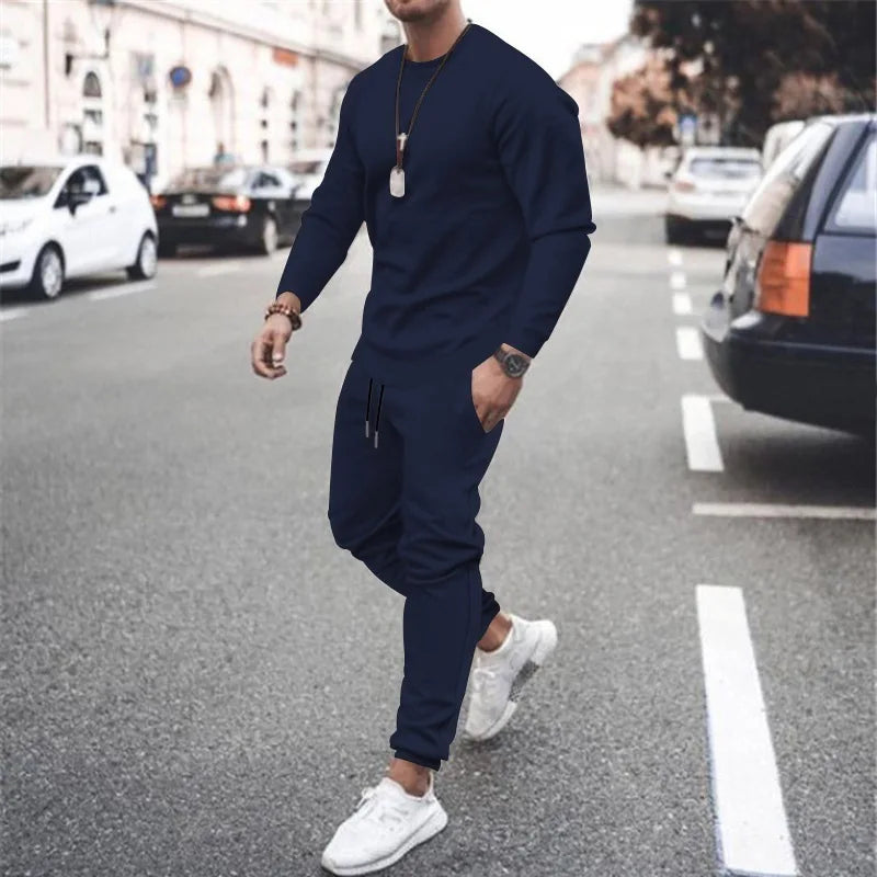 Men's Two Piece Running Sweatshirt and Sweatpants Set