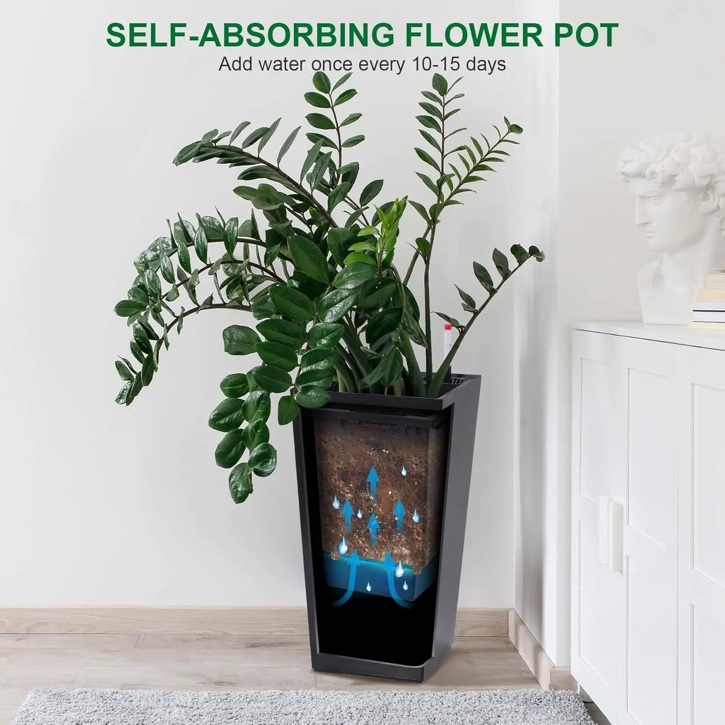 Two Pack Indoor Outdoor Planter With Shelf Insert Set