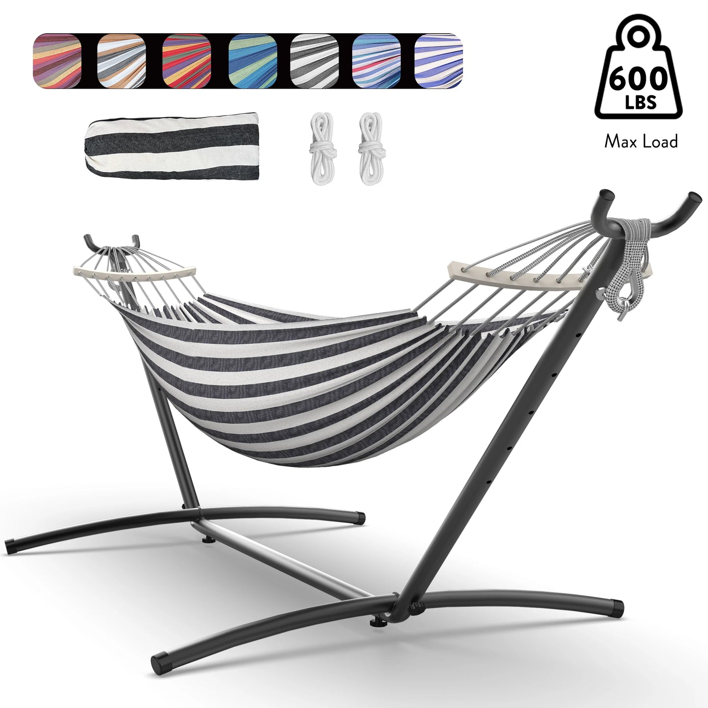 Gyroor Adjustable Stand Hammock Supports 600 Lb Capacity