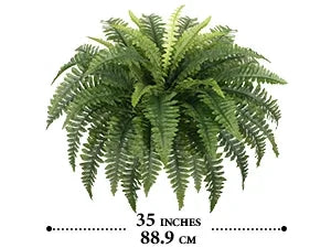 Two Artificial Boston Ferns for Outdoors Home Decor