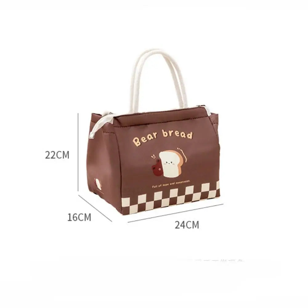 Cute Thermal Lunch Bag For Women And Kids Oxford Cloth