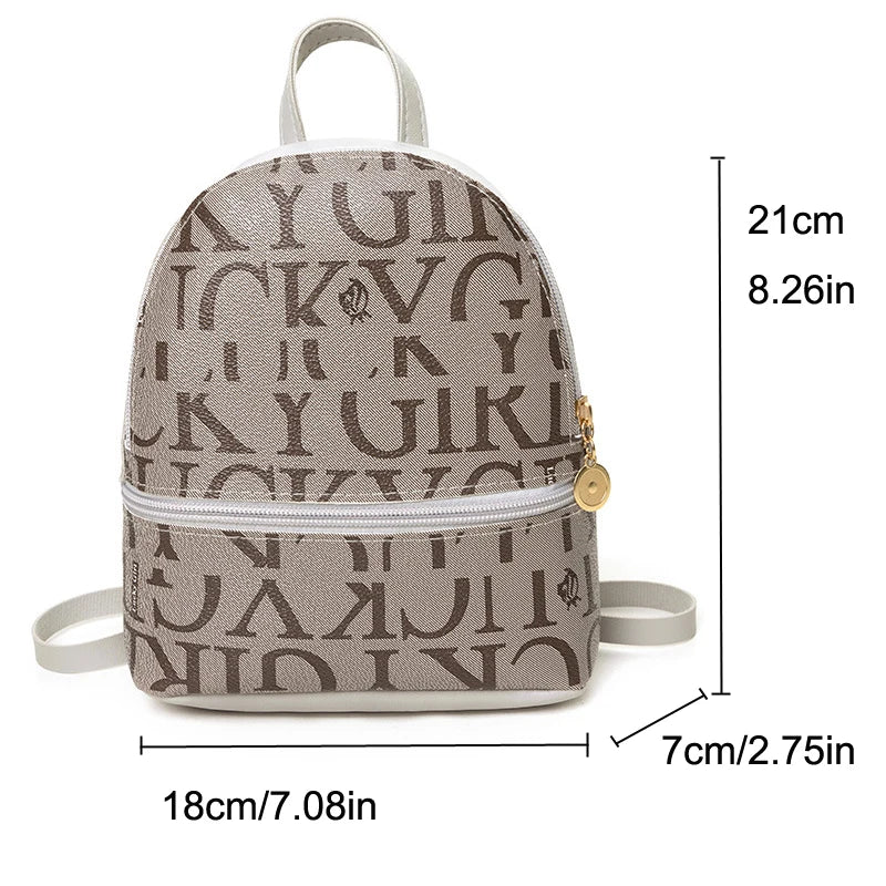 PU Leather Mini Backpack Retro Crossbody Bag For Unisex Casual