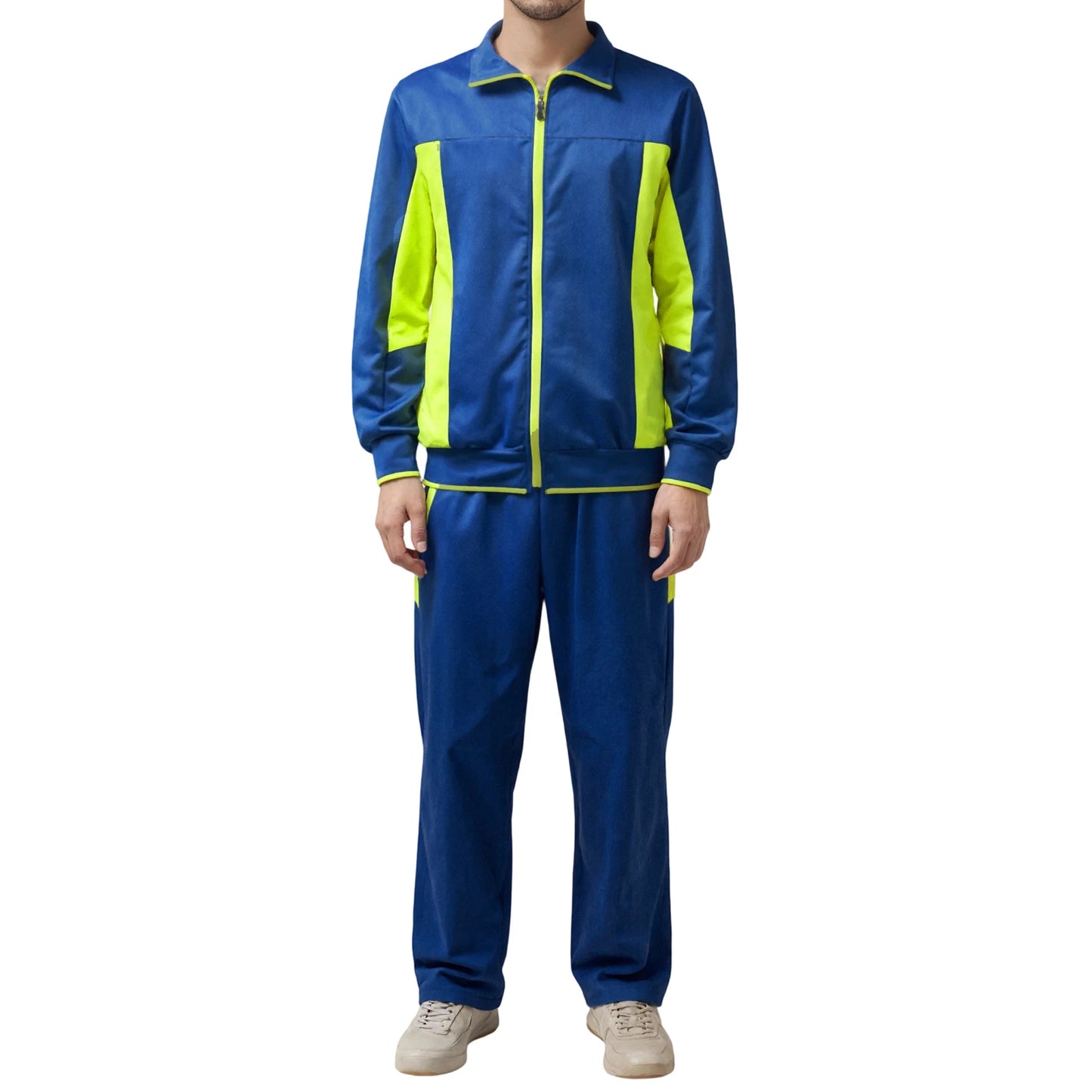 Mens Two Piece Tracksuit Set With Long Sleeve Sweatshirt