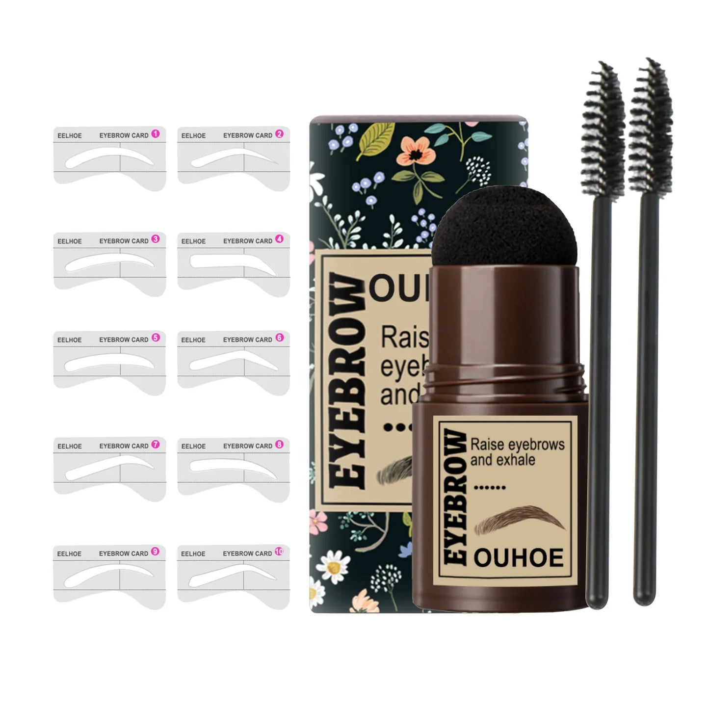 Ouhoe Eyebrow Stamp Kit Powder Waterproof Long Lasting