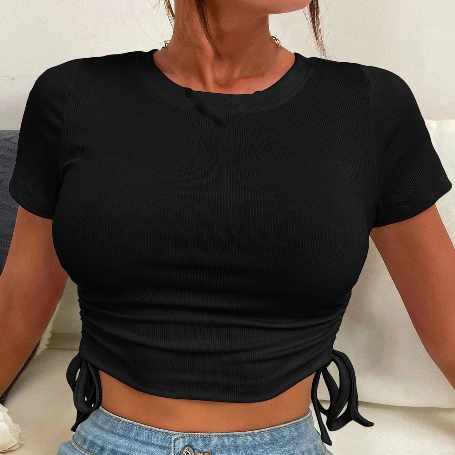 Round Neck Crop Top