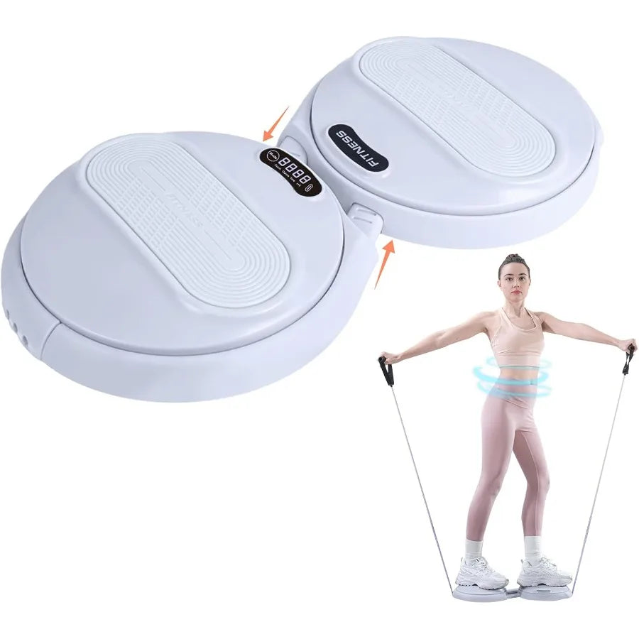 Ab Twister Board Waist Twister With Counter And Resistance Bands