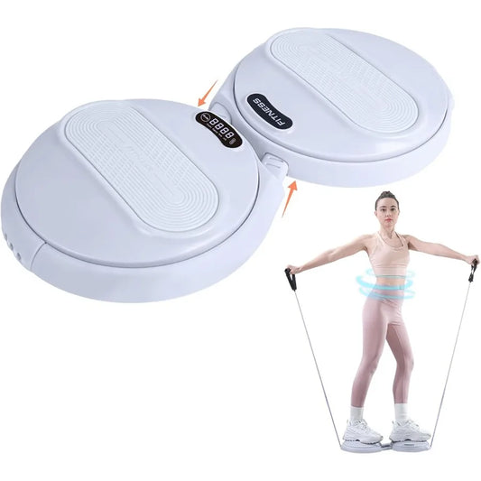 Ab Twister Board Waist Twister With Counter And Resistance Bands