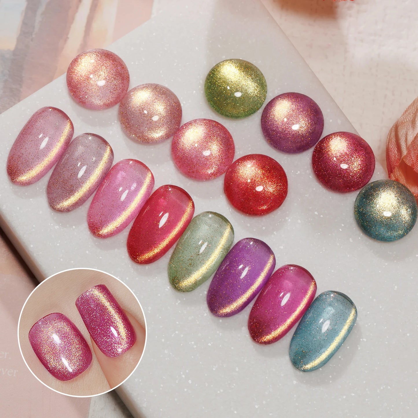 MIZHSE Magnetic Cat Eye Gel Polish Set With Magnet
