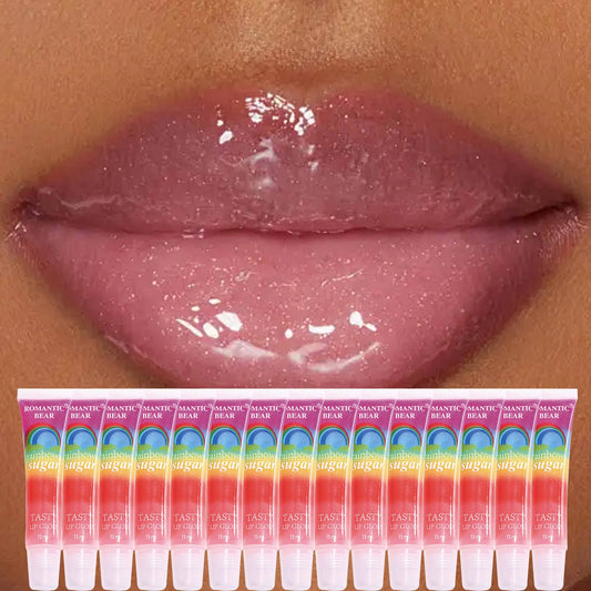 Lip Gloss Set With Pearlescent Shine 15 Piece Glitter