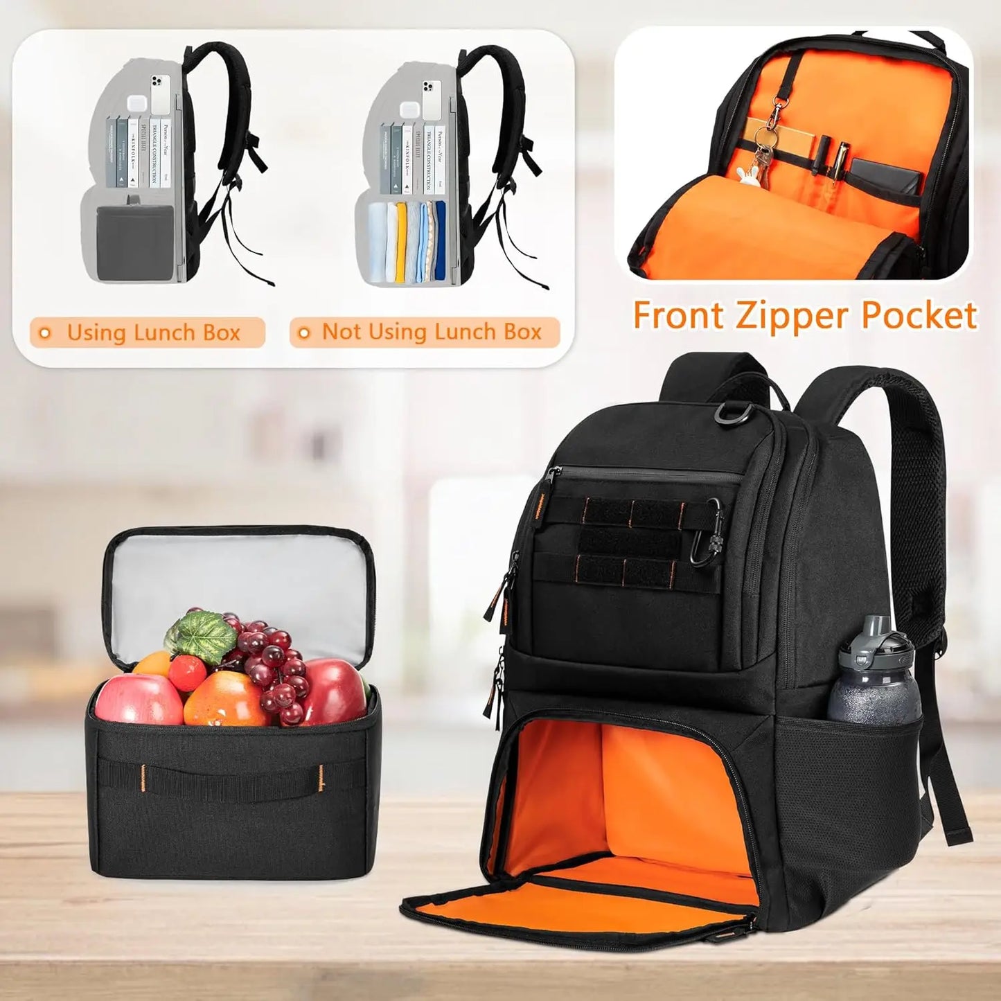 Tactical Lunch Box Backpack With Insulated Cooler Seventeen Laptop Sleeve