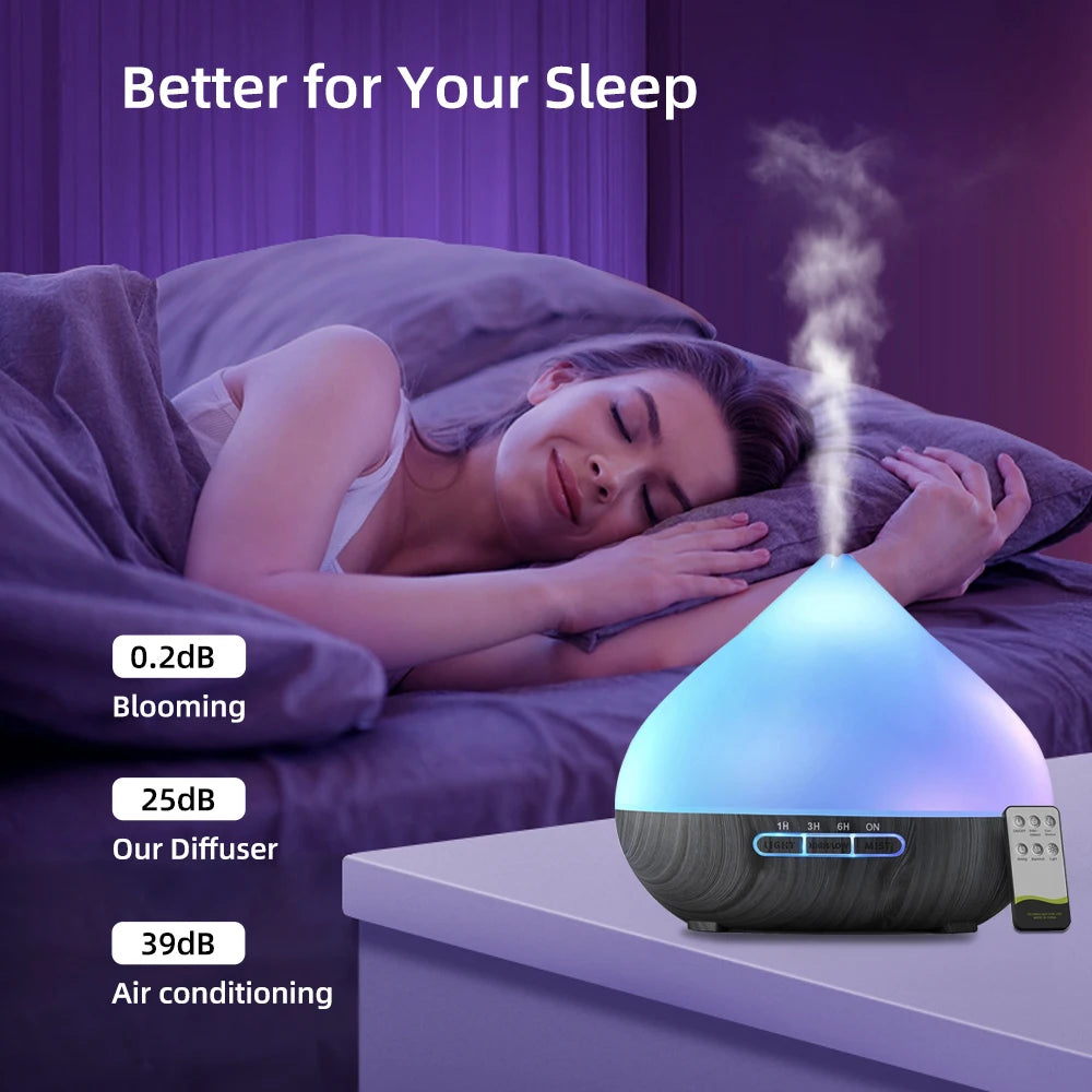 Aroma Diffuser Humidifier With Mood Light And Premium Oils