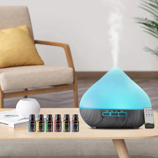 Aroma Diffuser Humidifier With Mood Light And Premium Oils