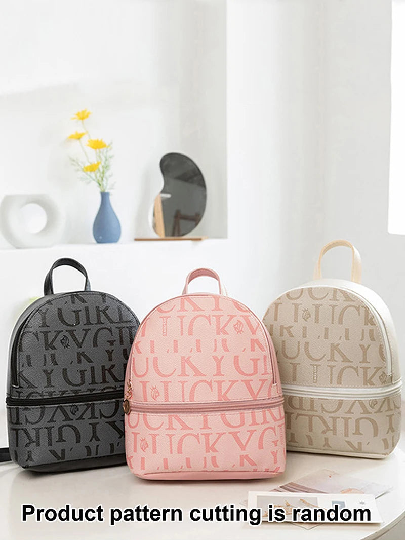 PU Leather Mini Backpack Retro Crossbody Bag For Unisex Casual