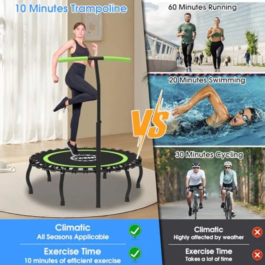 XMSJ Indoor Rebounder Trampoline for Adults 330LBS Fitness