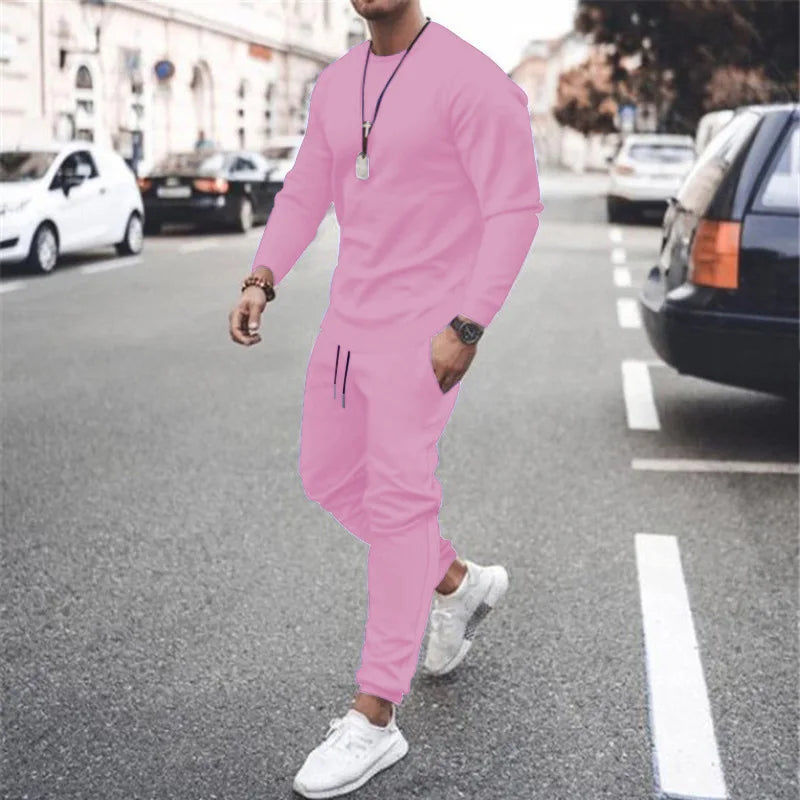 Men's Two Piece Running Sweatshirt and Sweatpants Set