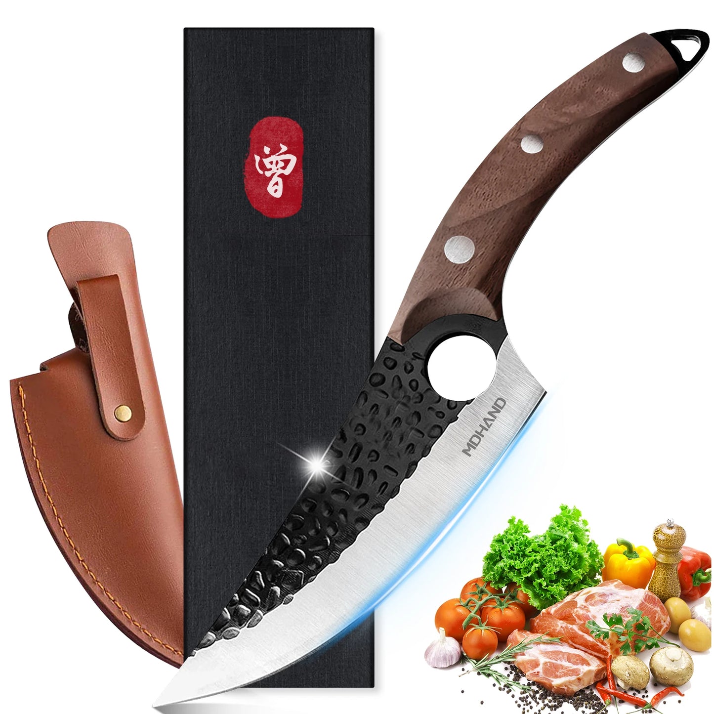 ZENG Boning Knife Stainless Steel Hand Forged for Precision Cutting