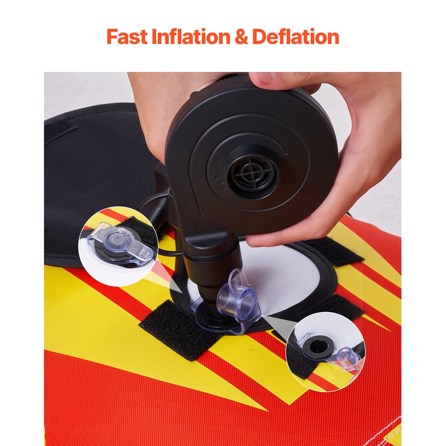 SucceBuy Inflatable Towable Boating Tubes Up To 3 Riders