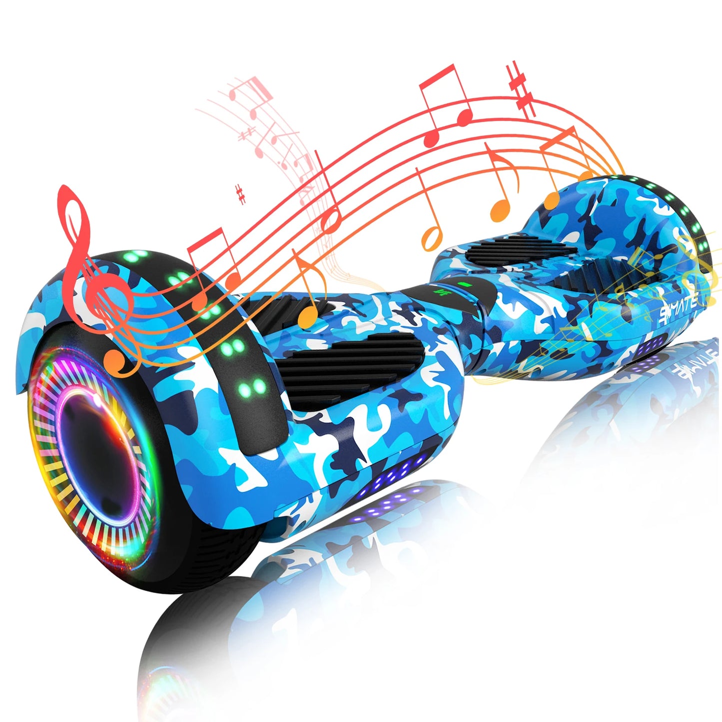 SIMATE All Terrain Hoverboard Bluetooth LED Lights With App Control