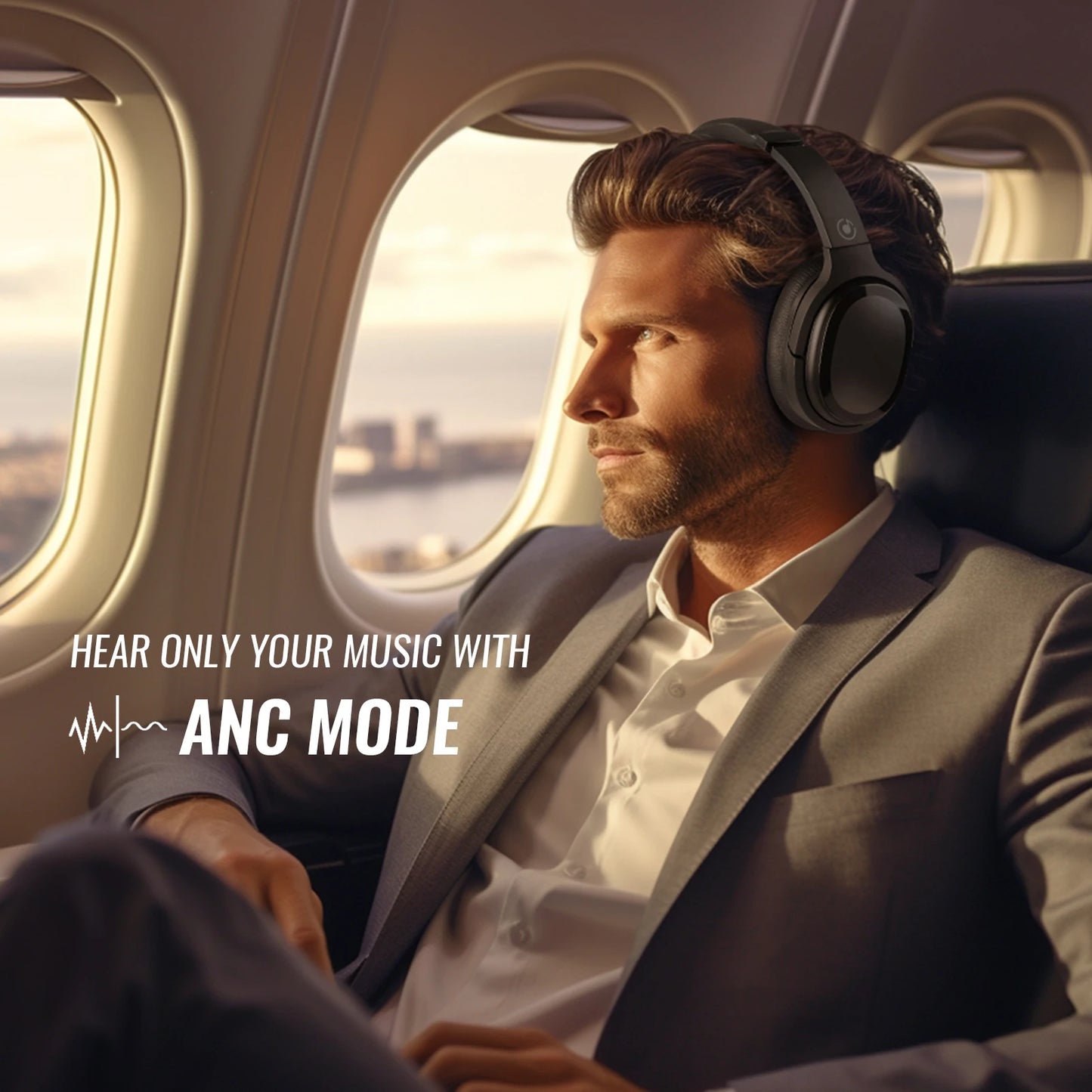 Wireless Hybrid Active Noise Cancelling Headphones