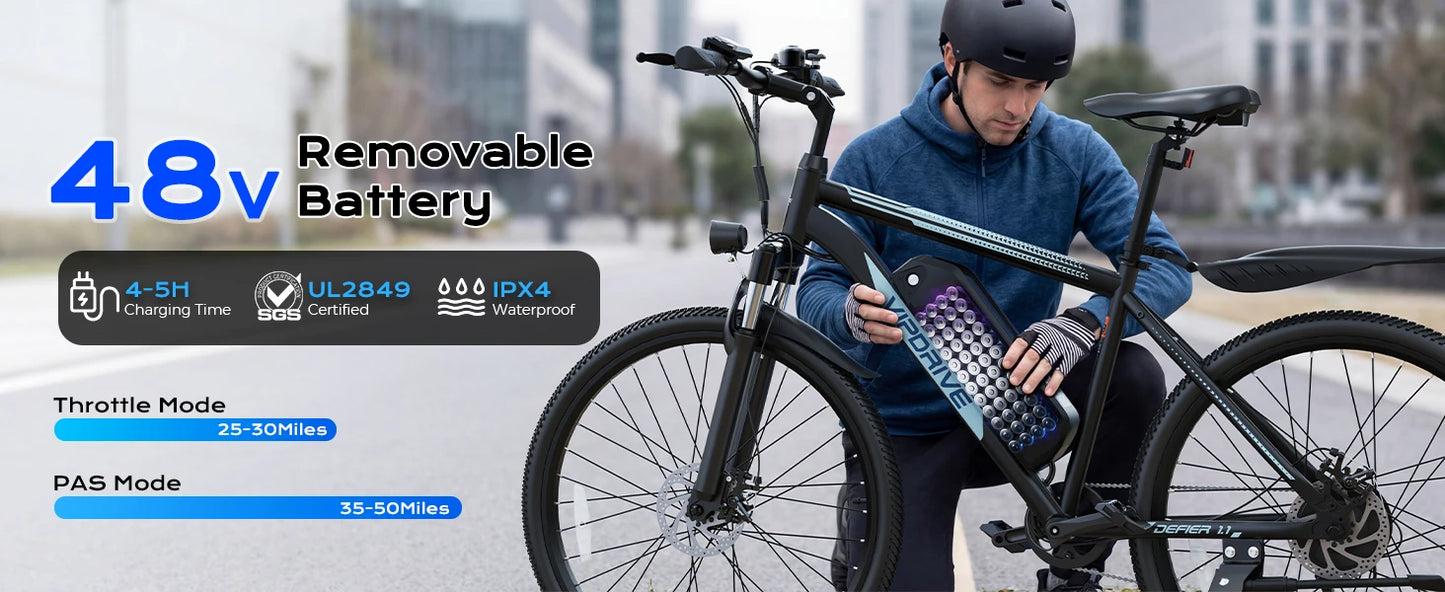 VIPDRIVE Defier 1.1 Electric Bike 750W Peak Motor Pro
