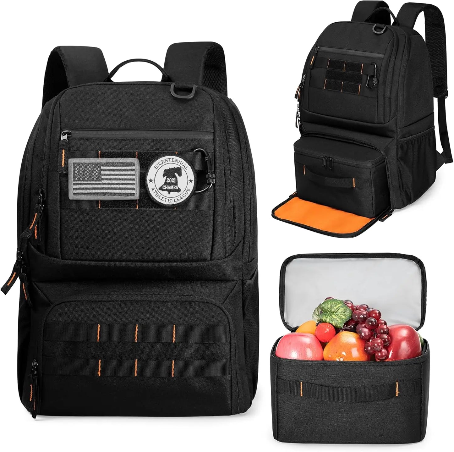 Tactical Lunch Box Backpack With Insulated Cooler Seventeen Laptop Sleeve