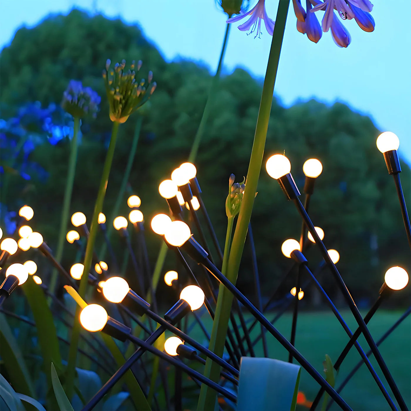 8 Head Solar Firefly Lights LED Decorative Landscape Lighting WeatherproofDurable