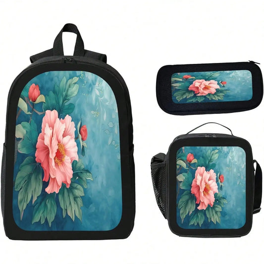 Unisex Vintage Modern Radio Backpack With Lunch Bag
