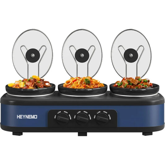 Abay Triple Slow Cooker Buffet Servers and Warmers